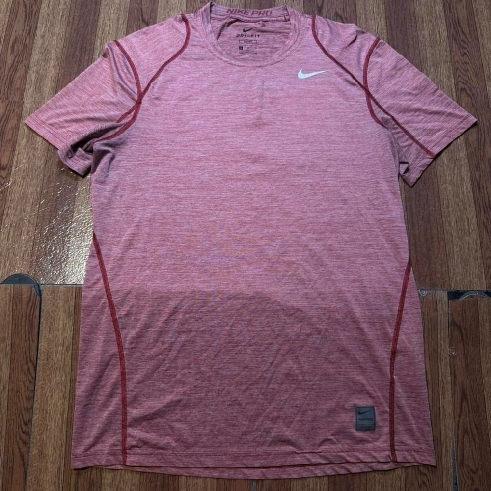 Nike Pro Red Dri-Fit Tech Retro Sportswear Fitted Train Shirt Medium